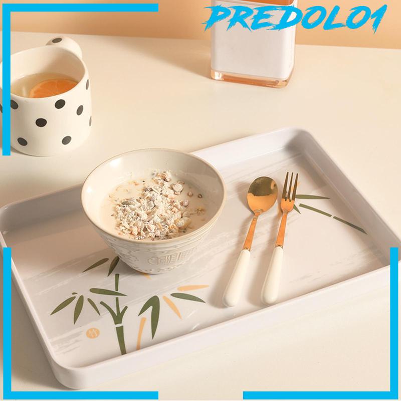 [Predolo1] Platter Dining Tableware Breakfast Serving Tray Tempat Makan Cookies Snack Makanan