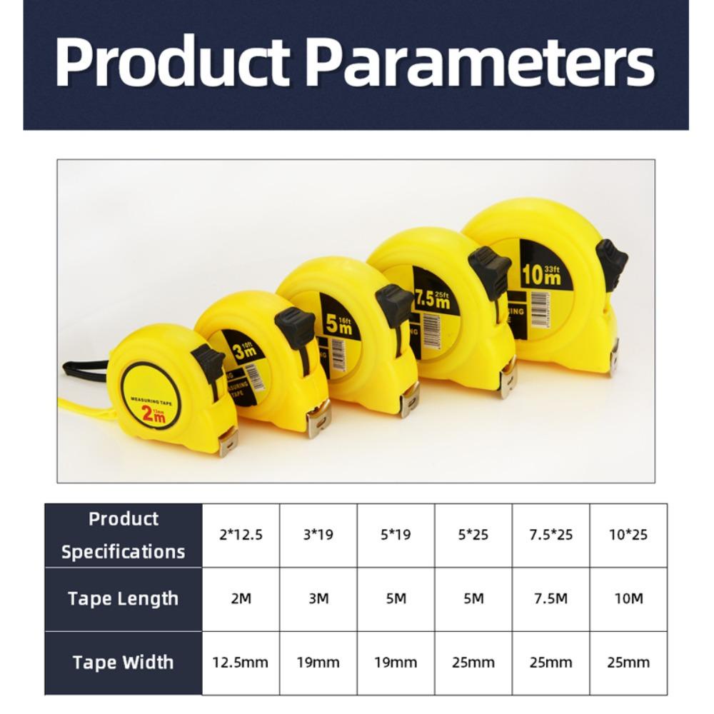 Lanfy Tape Measure Retractable Steel Alat Ukur Panjang Pengukur Jarak Logam Penggaris