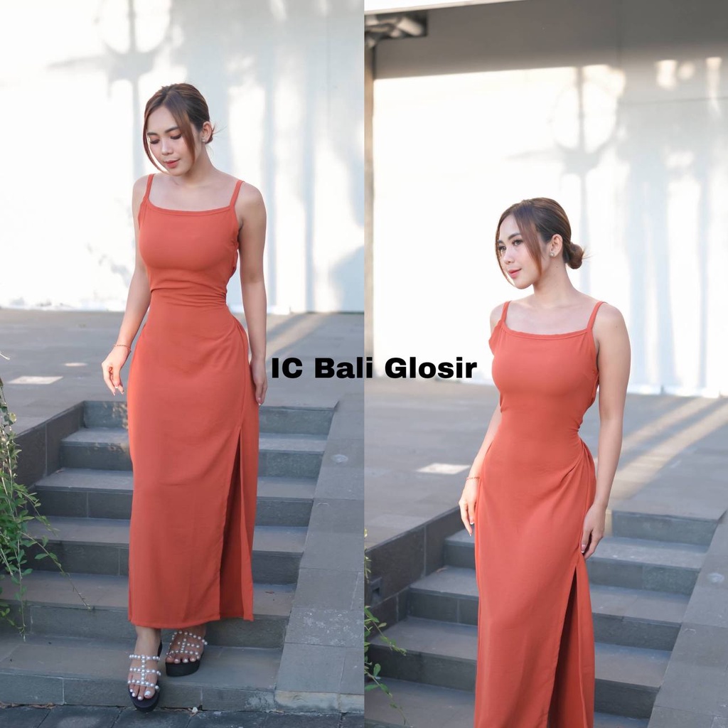 NUNA DRESS PANTAI NLD001 DRESS ANTI LECEK MOTIF POLOS