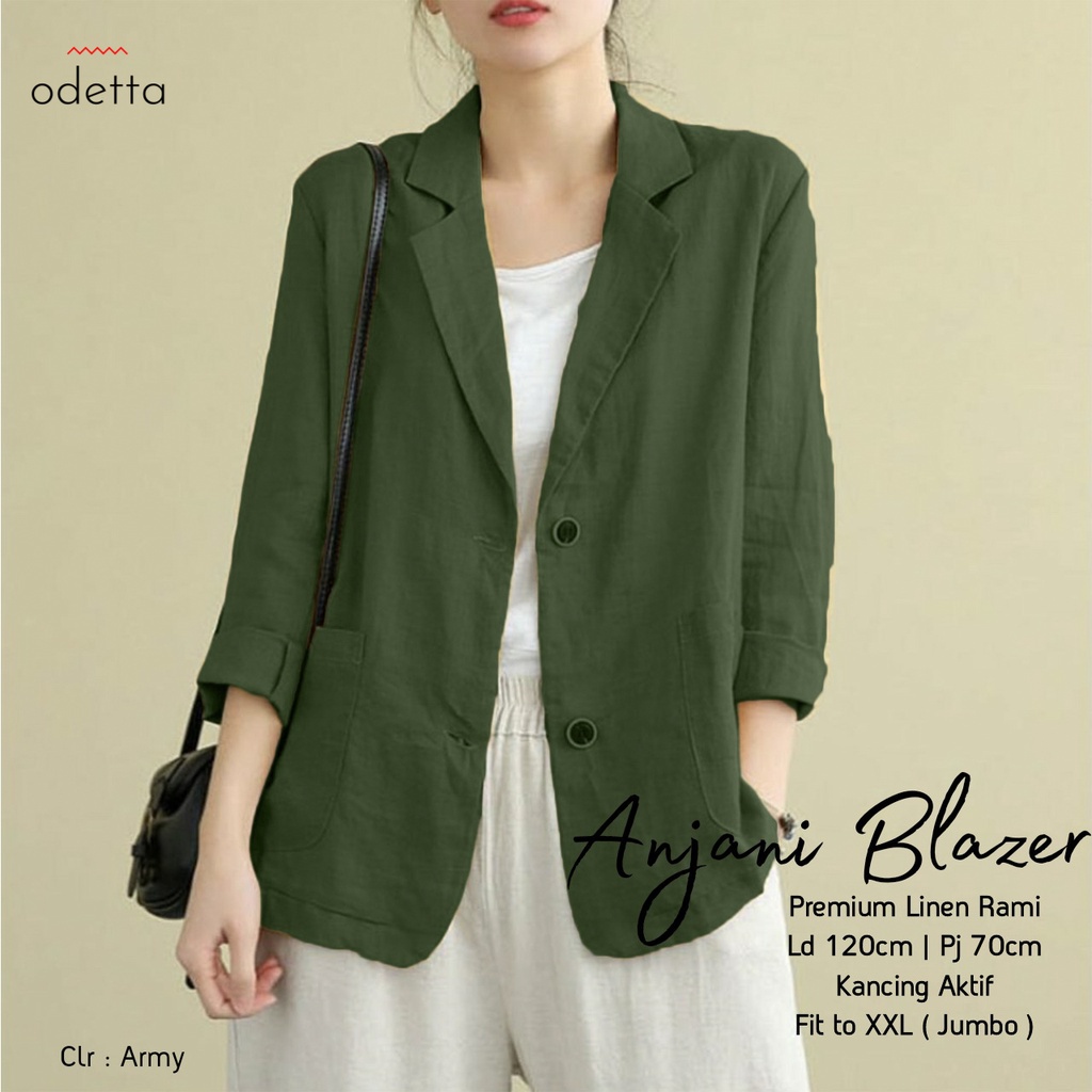 Blazer Wanita Korea Jumbo Panjang Modis Modern ANJANI Hannani.id Grosir Fashion Wanita Termurah