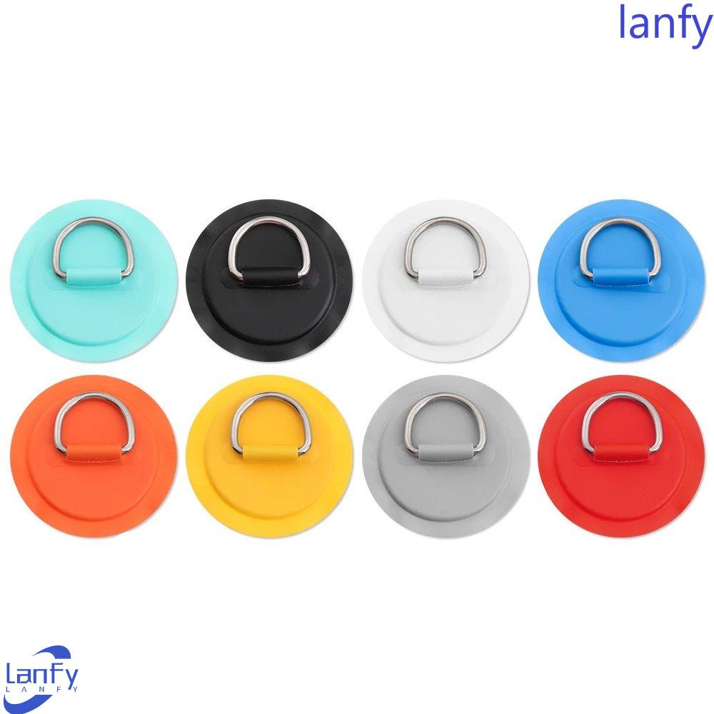 Lanfy Patch Perahu Papan Surfing 8mm Kayak Aksesoris Stainless Steel Dinghy Patch Fixed Buckle Round Ring Pad