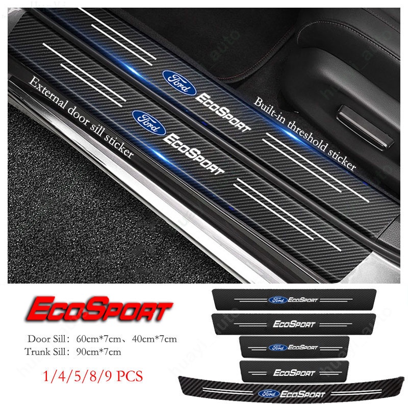 Ford Ecosport Stiker Kusen Pintu Mobil Anti Gores Serat Karbon Kulit Stiker Pelindung Bagasi Stiker Untuk Ecosport G1 BV226 2003-2011 G2 B515 2012-UP Aksesoris