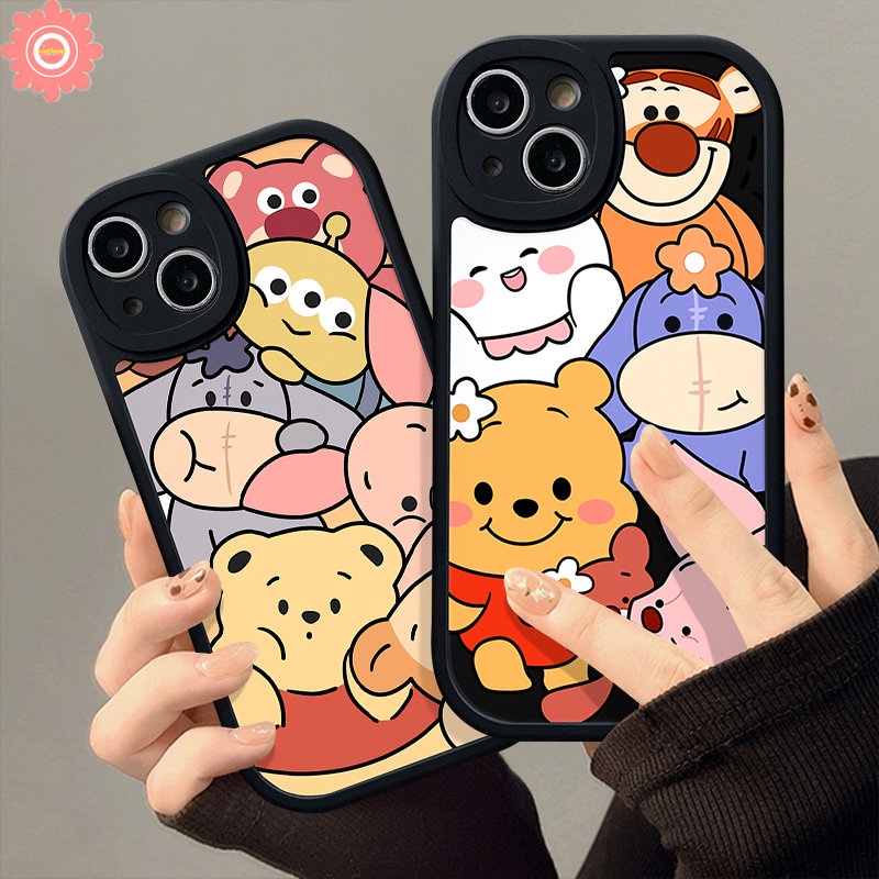 Case Untuk Realme C53 C15 C35 C21Y C12 6s 5i 7i C25Y 9i 5 8i 6i 6 8Pro C21 C20 C55 C30 C31 C11 C25s 8 10 Pro+ C3 C1 C2 C17 C2 Lucu Winnie the Pooh Tigger Piglet Manyo Sarung Soft Cover