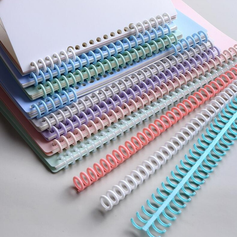 30lubang Ring Jilid Plastik Loose-leaf/ Detachable Buckle Spring Spiral Rings Binder Strip Untuk Kertas A4 Notebook Perlengkapan Kantor