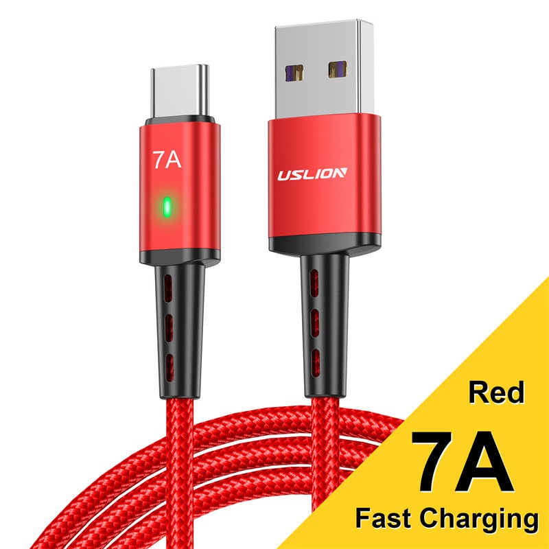 7a Kabel USB Tipe C Kawat Untuk Samsung S22 S20 Ponsel Pengisian Cepat USB C Kabel Tipe C Charger Kabel Data