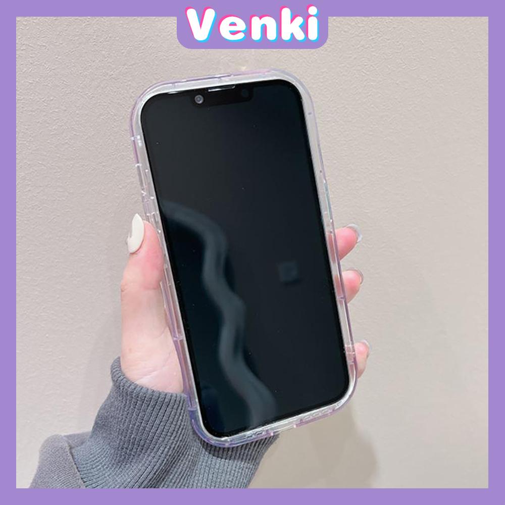 VENKI - Untuk iPhone 11 iPhone Case Laser Reflektif Bening Phone Case TPU Soft Shockproof Airbag Phone Case Cantik Tulip Kompatibel dengan iPhone 14 13 Pro max 12 Pro Max XR 7 8PLus