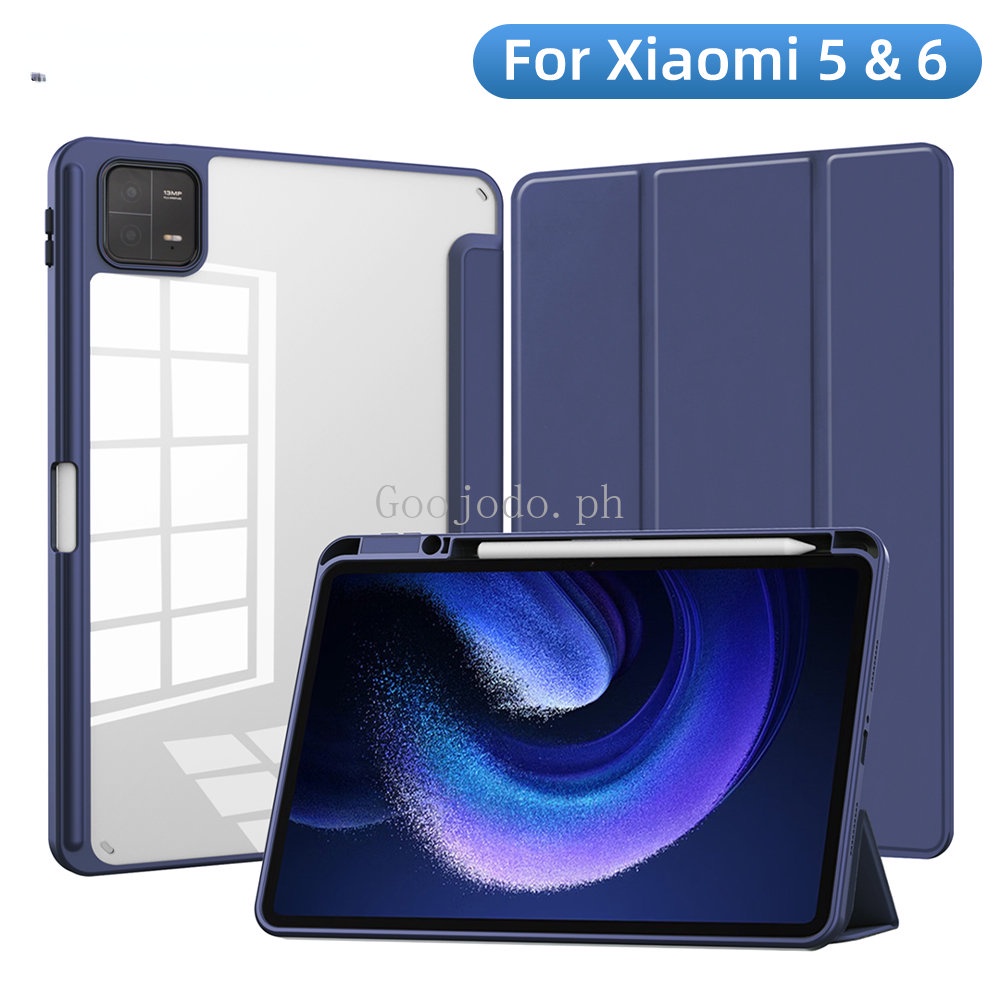 Case Untuk Xiaomi Pad6/5 11 ''2023Sarung Pelindung TPU Untuk Mipad6 /5Smart Sleep Transparan Case Dengan Stand Dan Pen Slot funda