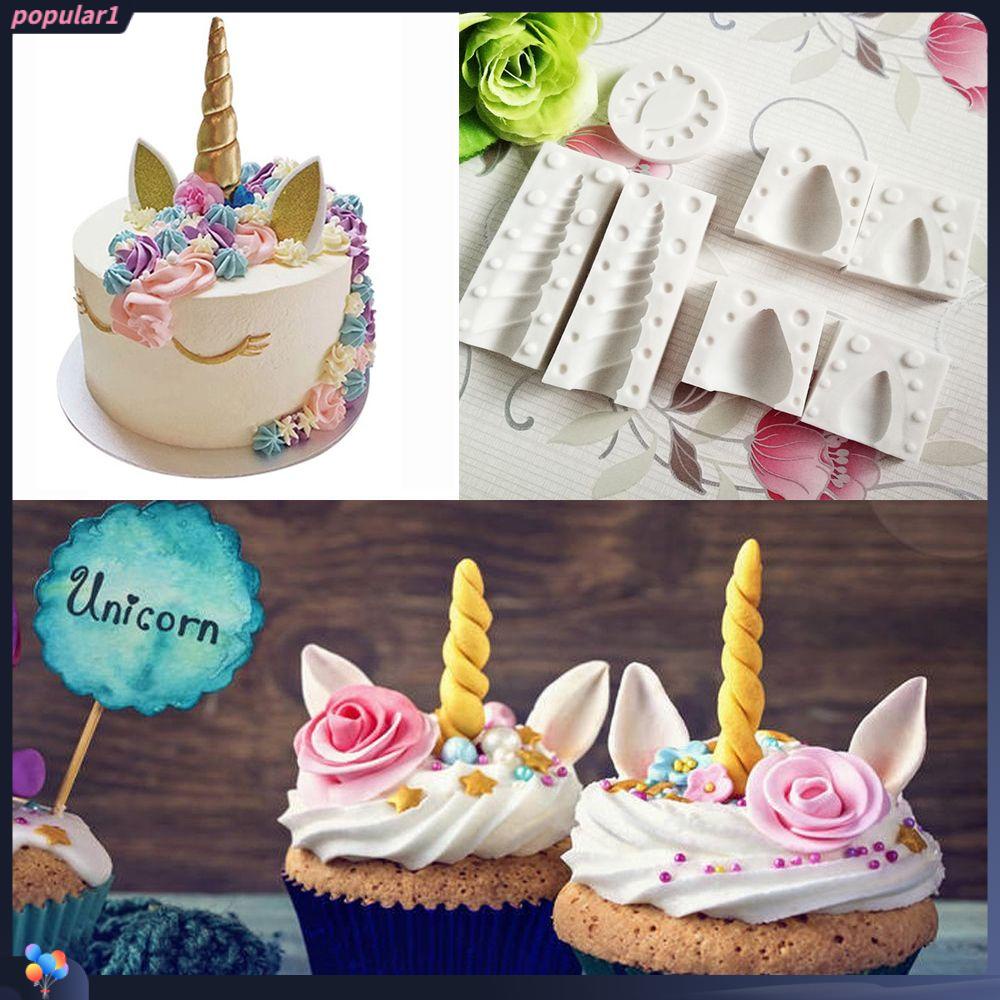 Populer Unicorn Cetakan Silikon DIY Coklat Membuat Kue Kering Fondant Permen Tanah Liat Baking Tools