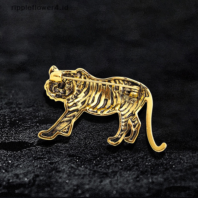 {rippleflower4.id} Bros Macan Untuk Wanita Pria 2-warna Animal Brooch Pin Hadiah~