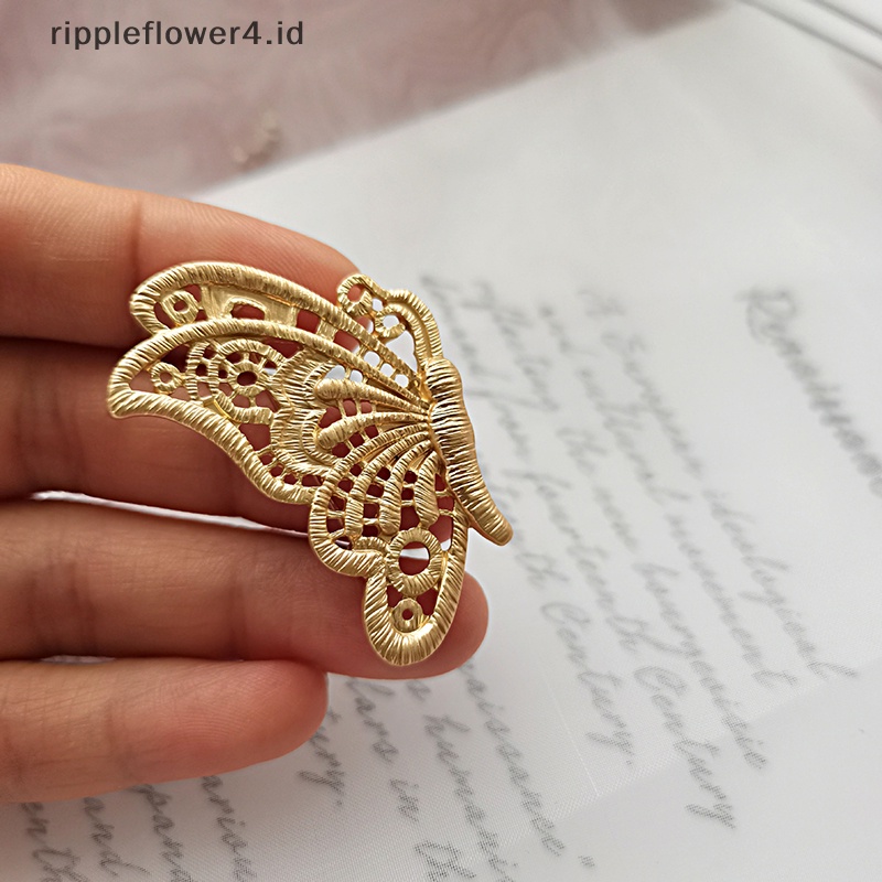 {rippleflower4.id} Bros Kupu-Kupu Temperamen Vintage Untuk Wanita Imitasi Bordir Korsase Dekorasi Pin Pakaian Lencana Aksesoris Perhiasan~
