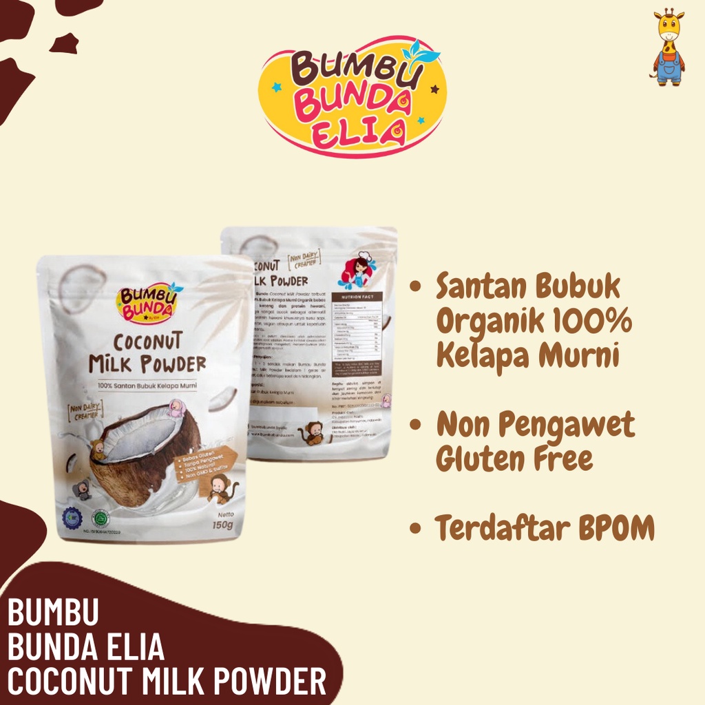 

Bumbu Bunda Elia Coconut Milk Powder / Santan MPASI / Santan Anak / BB Booster MPASI / Santan