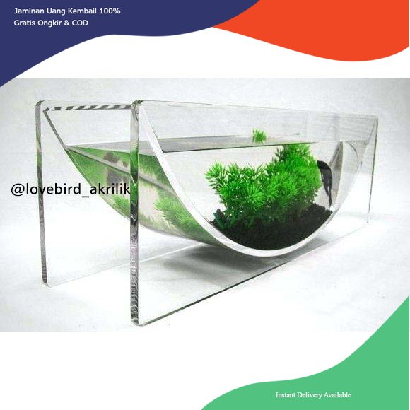 Aquarium Akrilik Unik, Soliter Ikan cupang, Aquarium Ikan Cupang, Aquascape Ikan Cupang Akrilik