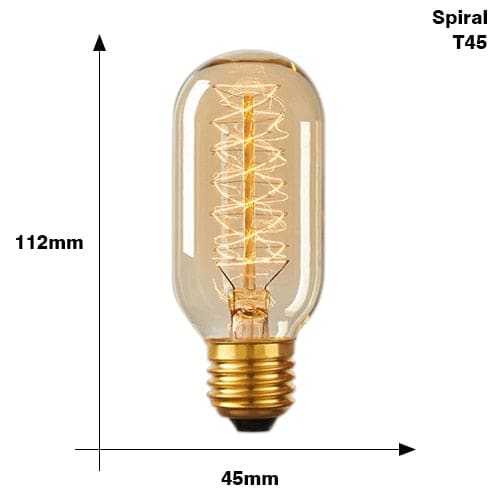 TD - LMP YNL Lampu Pijar Filamen Vintage Bohlam Edison 220V 40W Warm White - T45