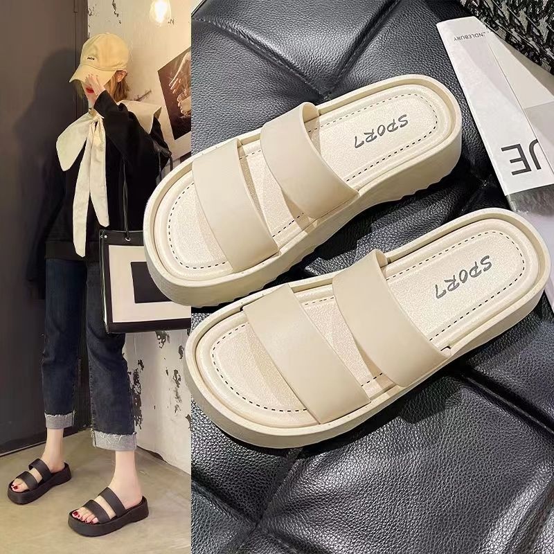 ❀ Chingu ❀ SA037 Sandal Wanita Polos Simple Warna Kasual Sendal Motif Ringan Empuk Santai Import Murah COD