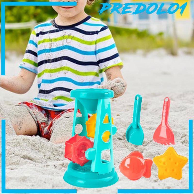 [Predolo1] 5pcs Set Mainan Pasir Pantai Anak Mainan Roda Air Untuk Sandpit Pantai Pinggir Laut