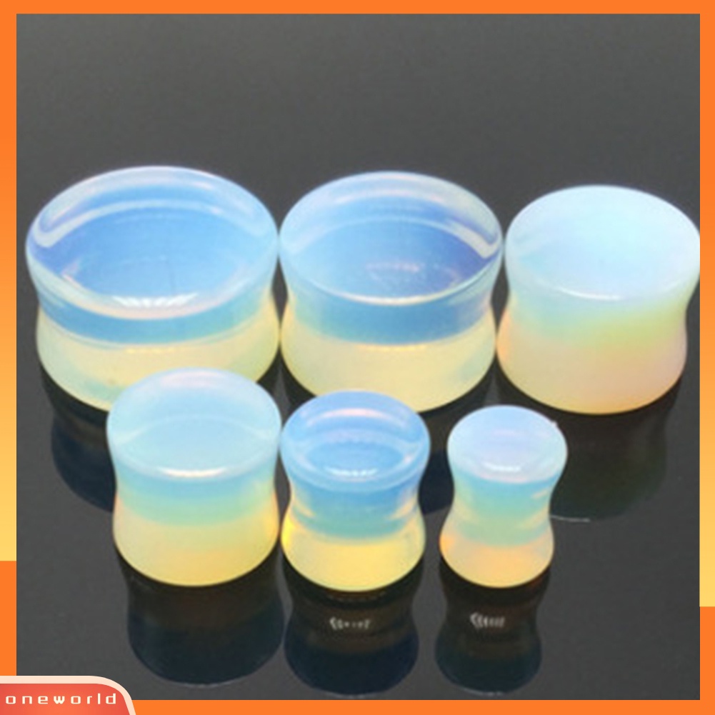 [WOD] 5-25mm 1pasang Batu Double Flared Gauge Ear Plug Terowongan Daging Tandu Expander