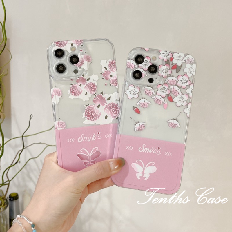 Kompatibel Untuk Iphone14 13 12 11 Pro Max X XR Xs Max8 7 6 6s Plus Se2020 Angel Eye Butterfly Rose Phone Case