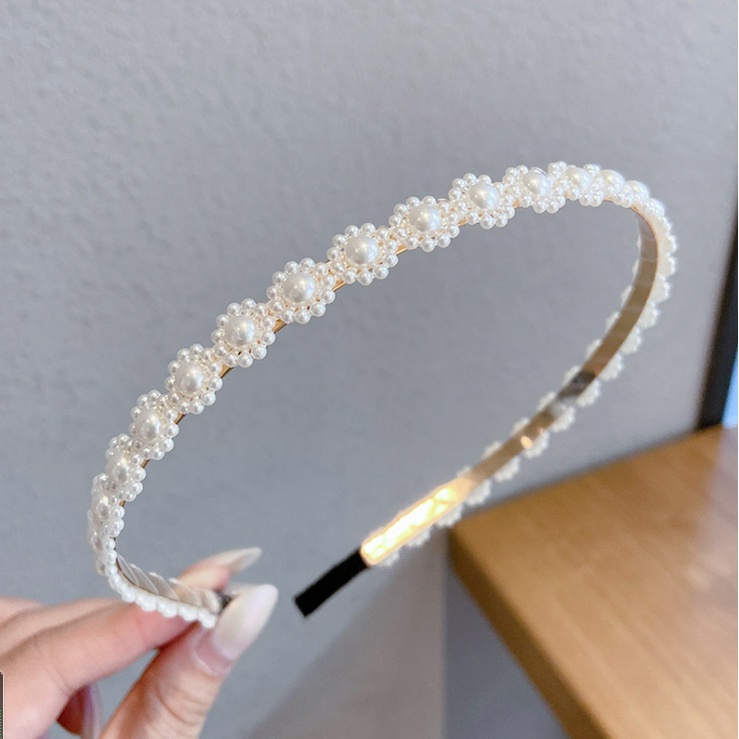 BANDO MUTIARA KOREA / KOREAN HAIR BAND HEAD PEARL PEARLS CANTIK BERMOTIF