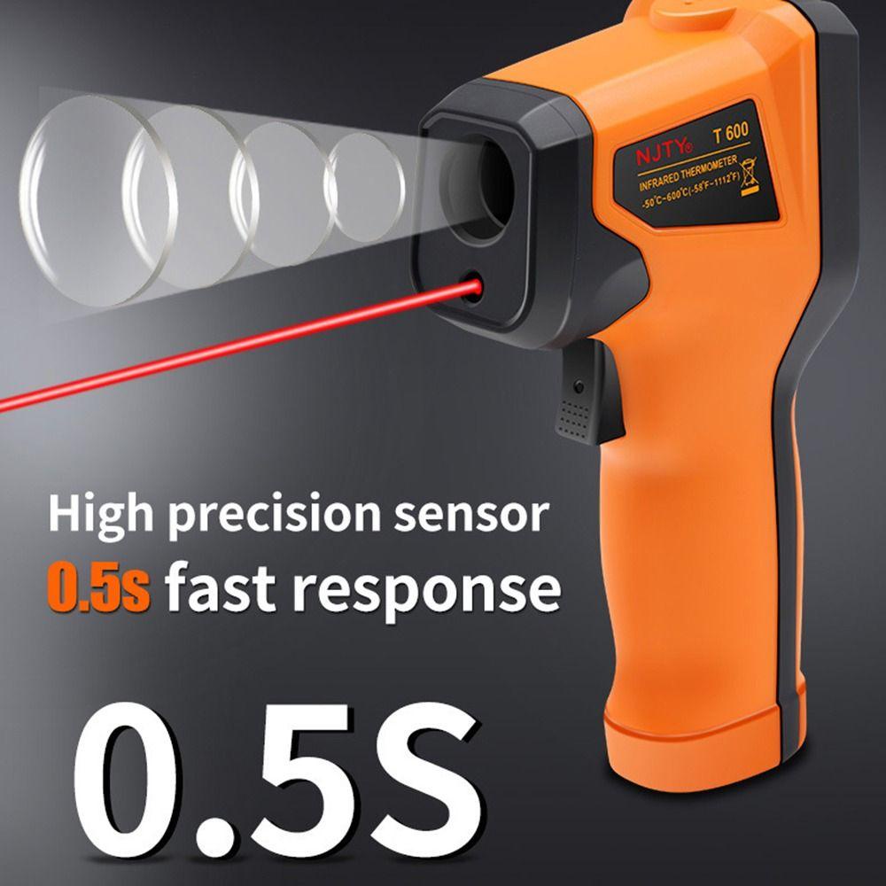 TOP Termometer Infrared Digital Kulkas Pizza Oven Untuk Masak Dapur Handheld Non Contact -50°C~600°C (-58°F~112°F)