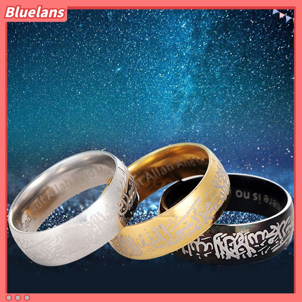 [BLS] Ring Cincin Jari Religi Bahan Titanium Steel Ringan Tahan Karat Untuk Pernikahan