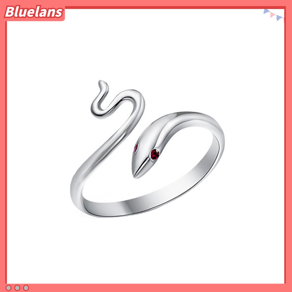 [BLS] Wanita Bukaan Dapat Disesuaikan Bergelombang Ular Jari Cincin Pesta Perjamuan Perhiasan Decor