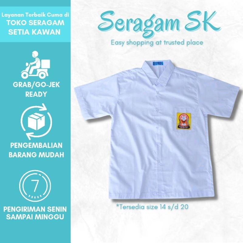 Baju Seragam SMP Lengan Pendek / Baju Seragam SMP / Hem SMP Lengan Pendek / Seragam atasan SMP