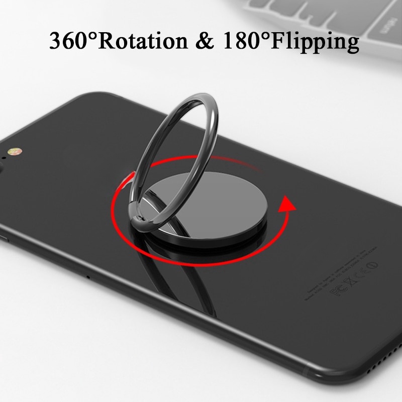 Ring Holder Smartphone Universal Magnetik Rotasi 360 Derajat untuk Mobil