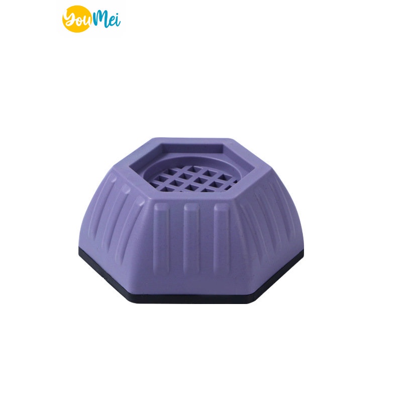 Set 4 Pcs Tatakan Karet Penahan Kaki Mesin Cuci / Kulkas / Lemari / AC Berdiri Anti Slip Tidak Licin - Anti Getar / Goyang Sangat Kuah dan Tebal - 1113
