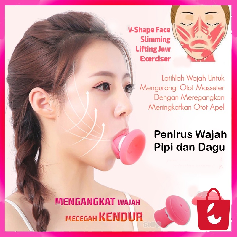 Alat Penirus Pipi dan Dagu Permanen Silikon Penirus Wajah Muka Pipi Tembem Silicon Alat Penghilang Double Chin