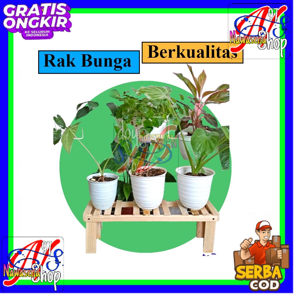 Standing pot bunga kayu jati belanda / STANDING POT / rak tanaman