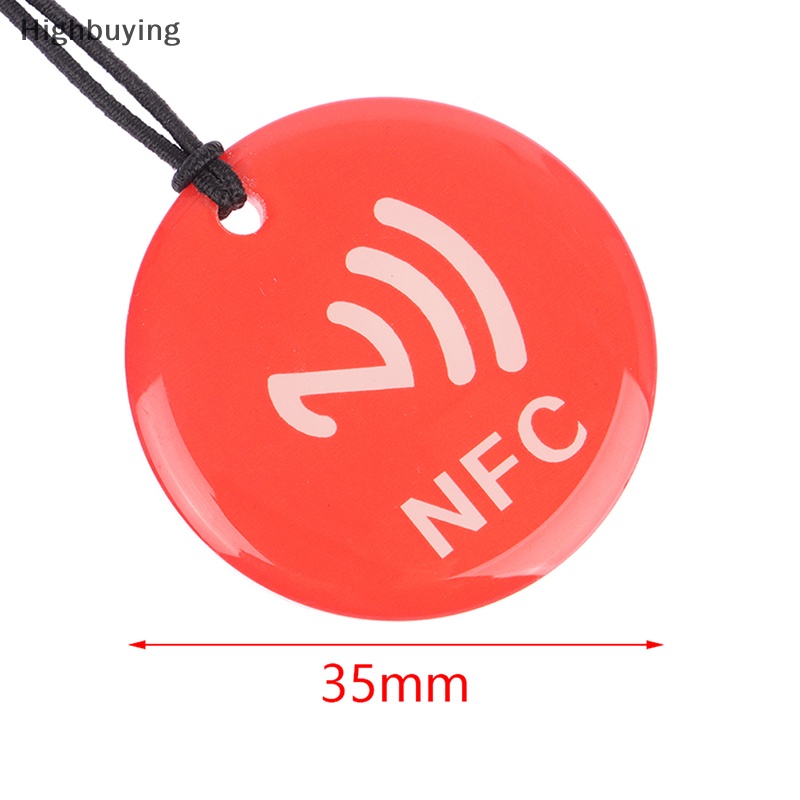 Hbid NFC Perekat dripping Card Diameter 35mm NTAG213 Smart Card 144bytes Untuk NFC Diaktifkan Telepon Smart Business Card Glory