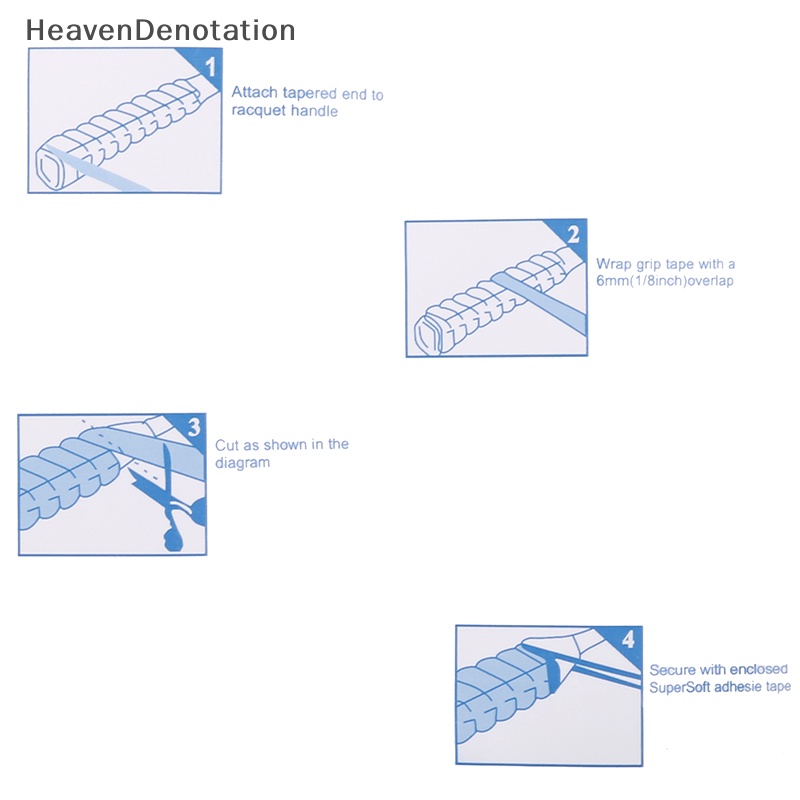 [HeavenDenotation] Anti slip Raket Tenis Badminton Pancing Serap Keringat Handle Grip Tape HDV