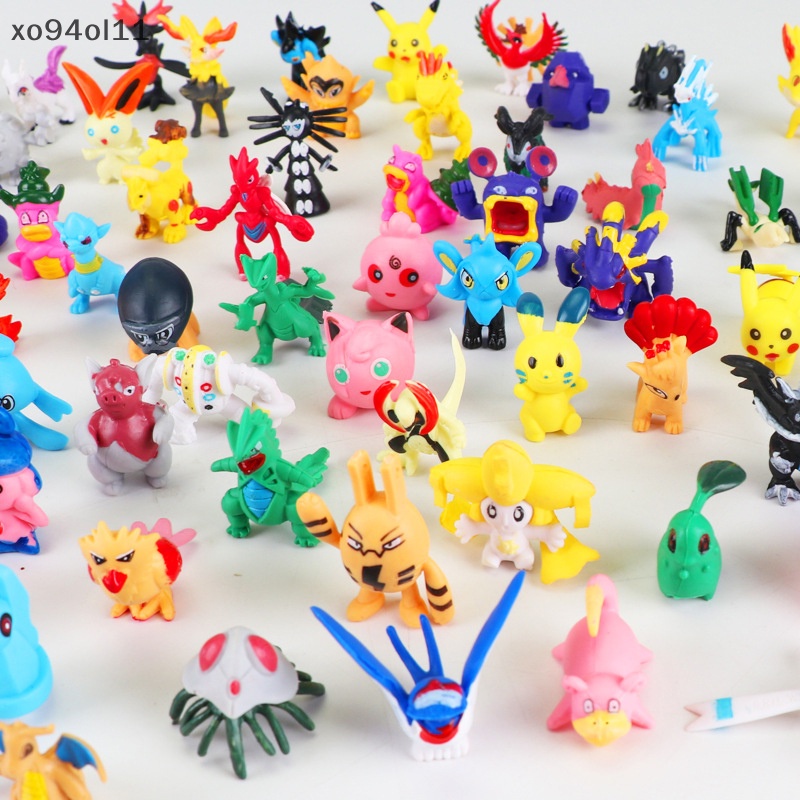 Angka XO Model Lot Bulk Beli 24Pcs Gaya Berbeda Boneka Figure Anime Pikachu OL