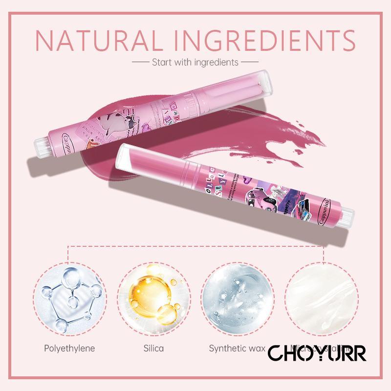 【COD】CAPPUVINI Lipstick Mirror Water GlossySuper Beauty Series Love Watery Collage Art Solid Lip Gloss -CH