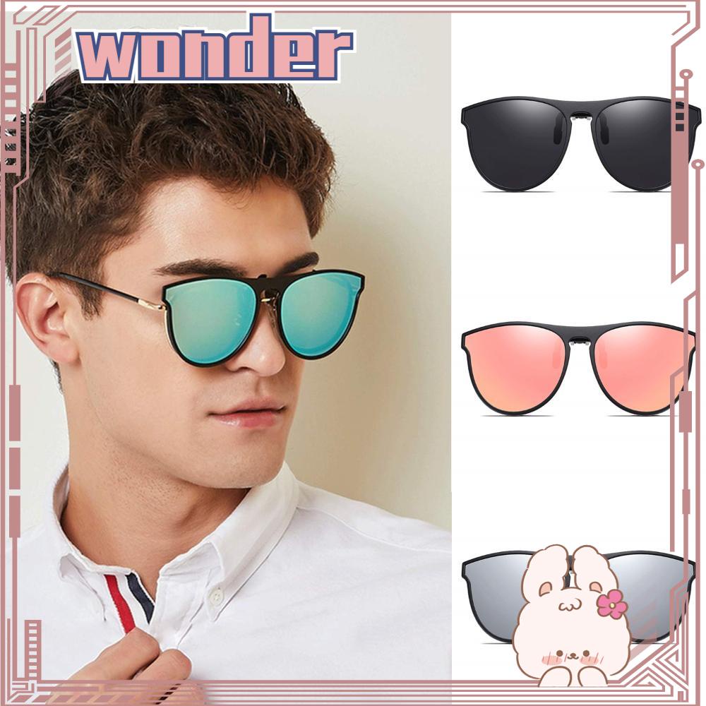 Wonder Kacamata Clip-on Unisex Perlindungan UV Anti Silau Flip Up