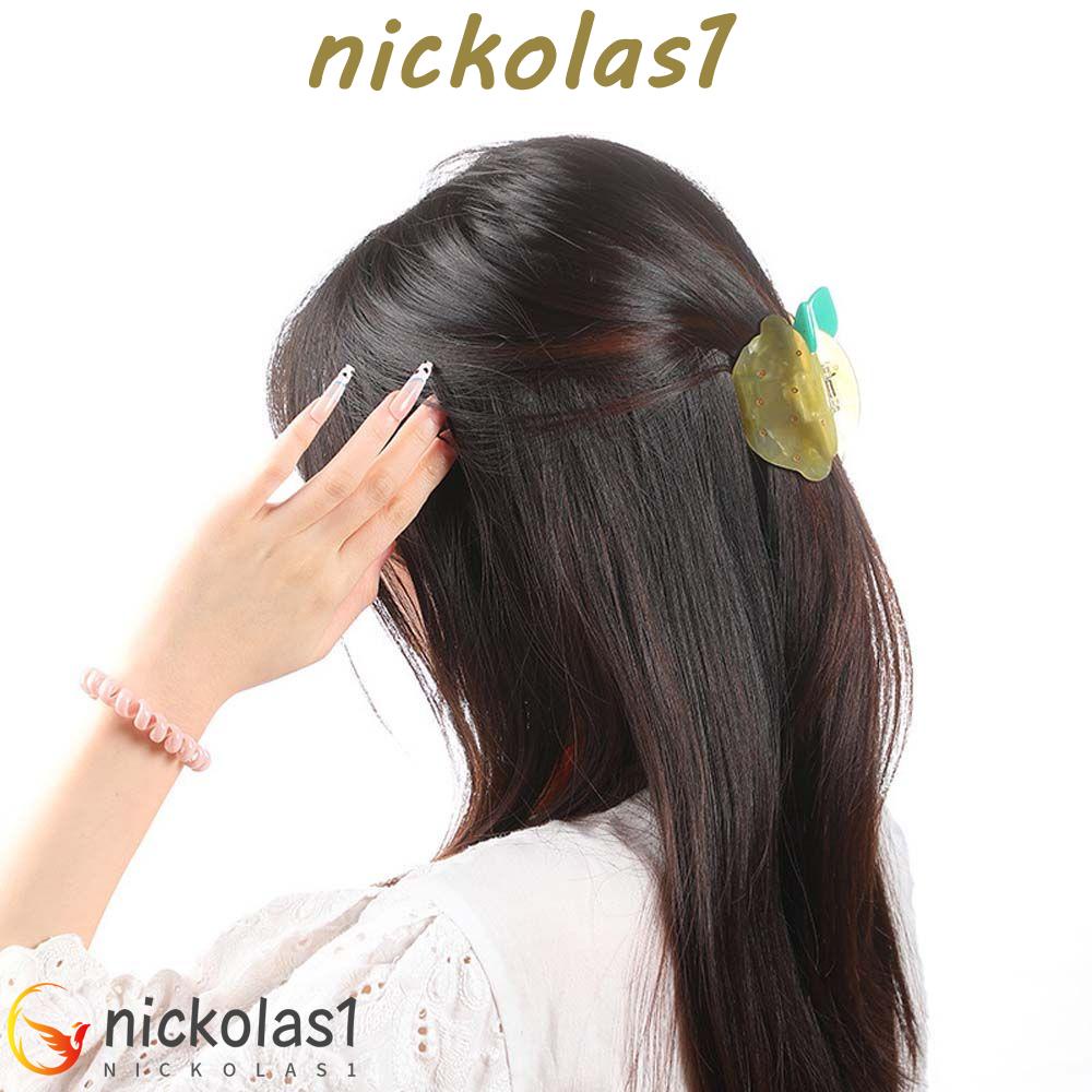 Nickolas1 Jepit Rambut Lucu Indah Akrilik Buah Daisy Buket Lemon Jepitan Hiasan Rambut