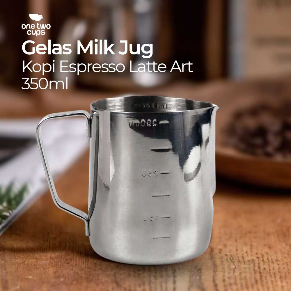One Two Cups Gelas Milk Jug Kopi Espresso Latte Art Stainless Steel - ZM0078