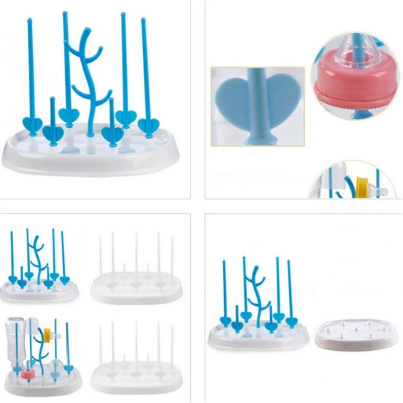 (Pimenova)RAK PENGERING BOTOL SUSU DOT BAYI / RAK TEMPAT TIRISAN BOTOL SUSU BABY / PELENGKAPAN MINUM BAYI / BOTTLE DRYING RACK HOLDER