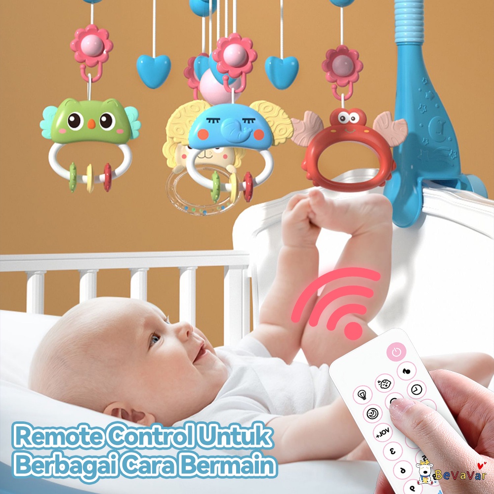 BEVAVAR Mainan Bayi Gantung/Crib Bell Toys/Mainan Tidur Bayi/ Mainan Kerincingan Bayi Musik