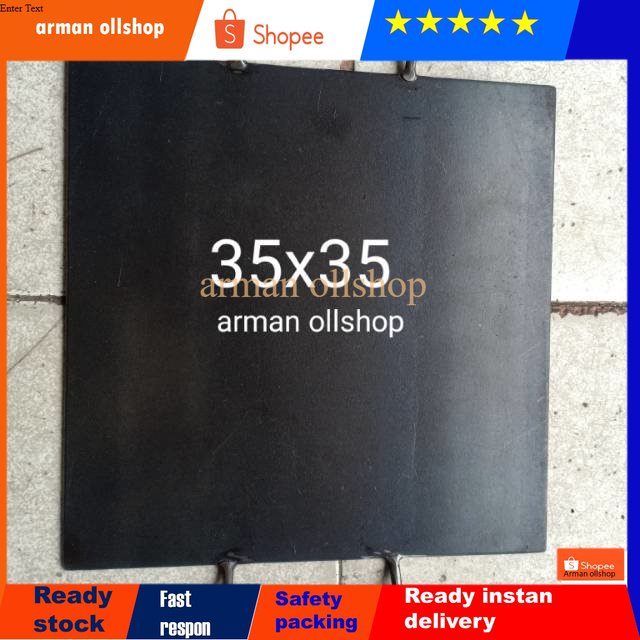 Loyang roti bakar panggangan roti wajan roti bakar plat baja 35x35