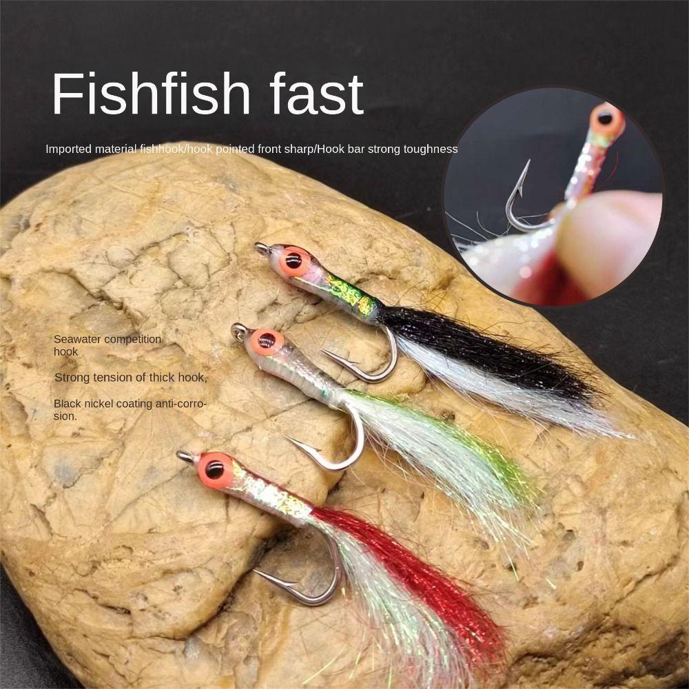 Lanfy Stainless Steel Kait Stainless Steel Crossmouthed Tengger Fly Es Dubbing Air Asin Ikan Kecil Trout Memancing Umpan Swinbait Popper Umpan Lalat