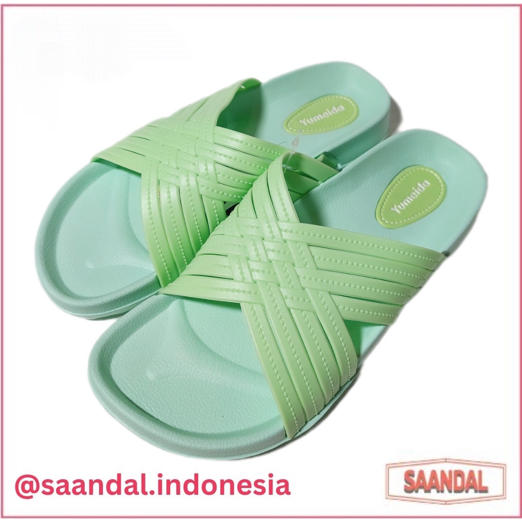 Sandal Selop Slip On Wanita Karet Perempuan Yumeida 23023