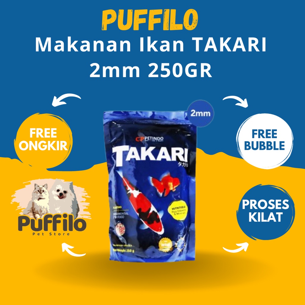 Makanan Ikan TAKARI 2mm 250GR