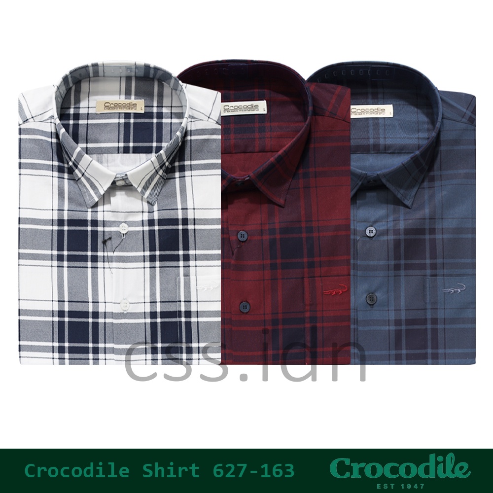 Kemeja Pria Lengan Pendek Crocodile Slim Fit 627-163