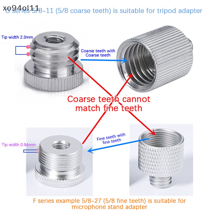 Sekrup Konversi Stand Microphone Xo1/4&quot; Ke5 /8&quot; Thread Screw Mount Adapter OL