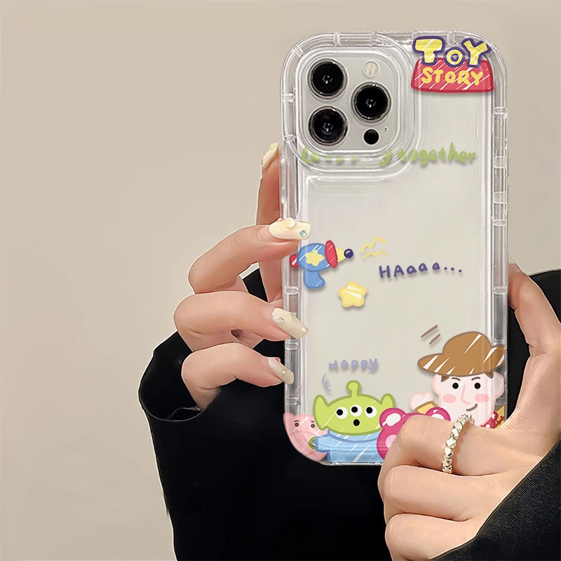 IPHONE Casing Ponsel Lembut Transparan Lucu Kompatibel Untuk Iphone14 13 11 12 Pro XS Max X XR 7+ 8plus Casing TPU Silikon Shockproof Cover