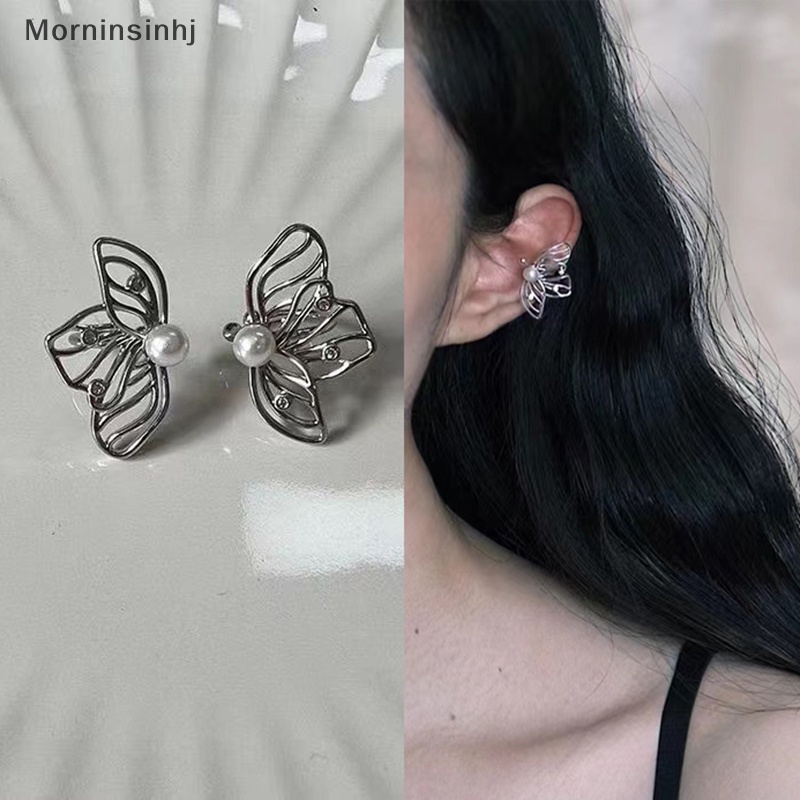 Mornin Mode Baru Anting Kupu-Kupu Untuk Wanita Anting Hadiah Perhiasan Anting Mutiara Zirkon Premium id