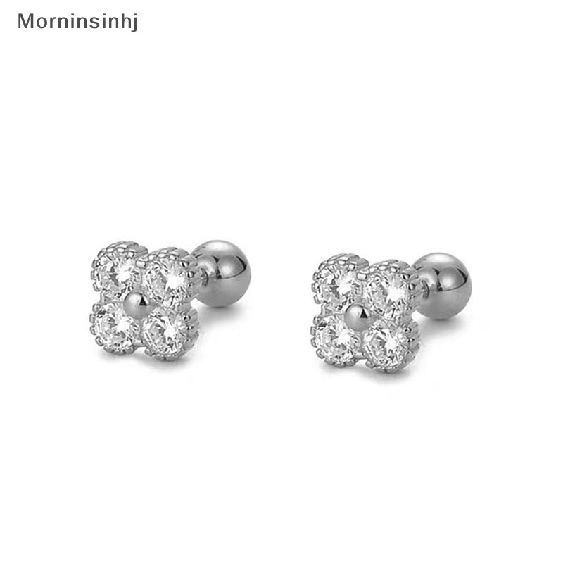 Mornin 1pasang Zirkon Anting Telinga Tulang Kuku Untuk Wanita Tulang Rawan Anting Spiral Stud Earring Tubuh Perhiasan Hadiah id