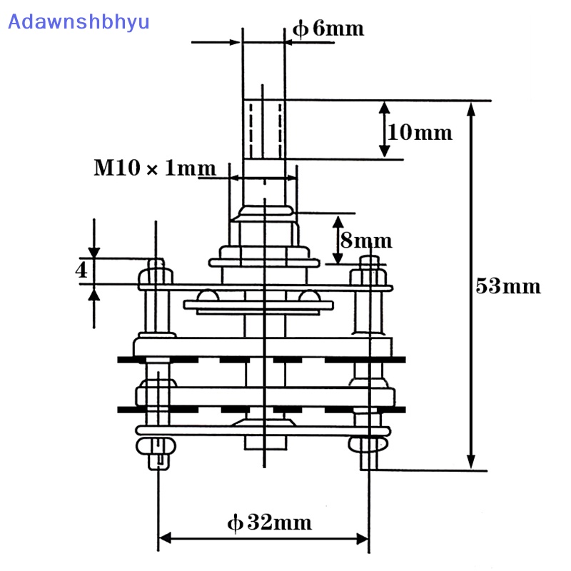 Adhyu KCZ 2tiang6 /7 /8 /9 /10 /11 4tiang 3posisi Dengan Selektor Saklar Putar Channel With Cap Rotary Switch Selector ID