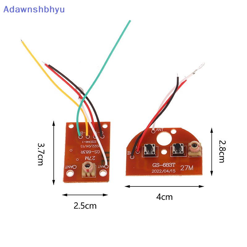 Adhyu 2CH RC Remote Control 27MHz Sirkuit PCB Papan Pemancar Dan Penerima Sistem Radio Untuk Mobil Truk Mainan ID